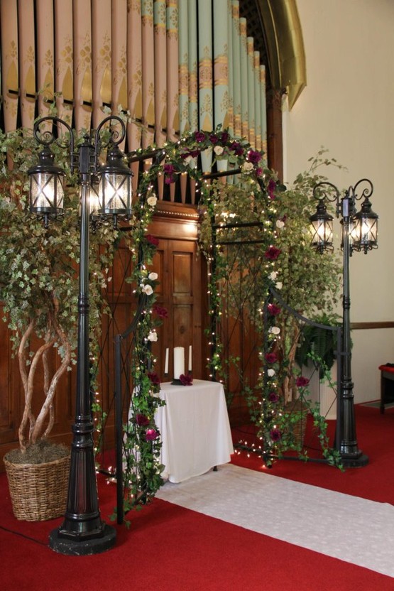 Vintage organ pipes in the historic Richmond, Indiana wedding ceremony site, Indiana wedding chapel